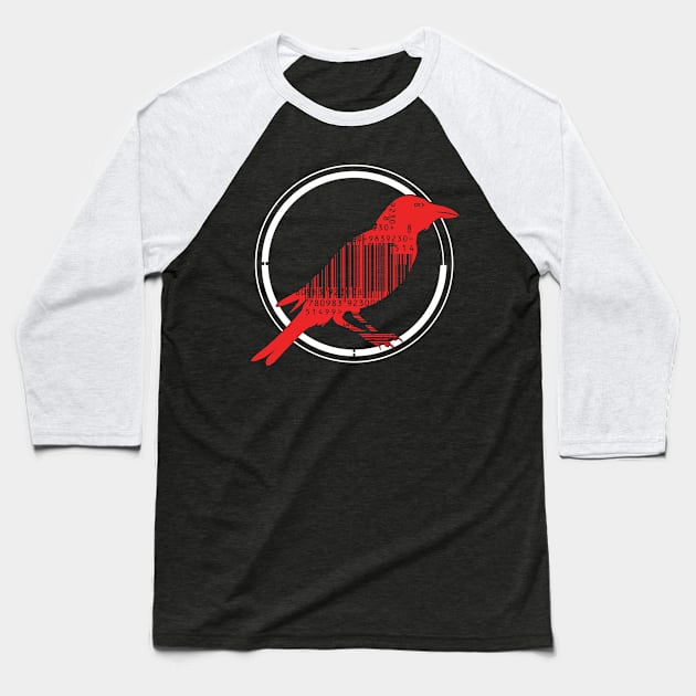 Code Crow Baseball T-Shirt by Cultural Barbwire